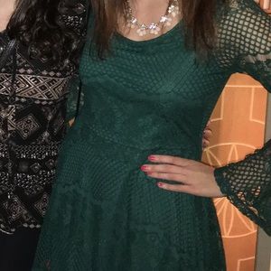 Teal pretty Lacey dress from Francesca’s!